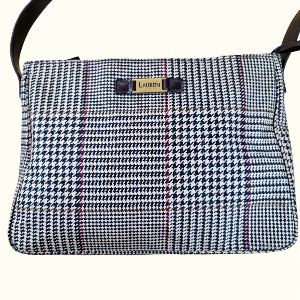 Lauren Ralph Lauren‎ Houndstooth Shoulder Bag, Classic Plaid Purse